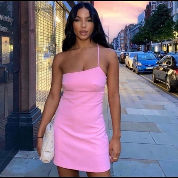 Zara Dresses & Skirts - NWOT ZARA PINK ASYMMETRIC DRESS